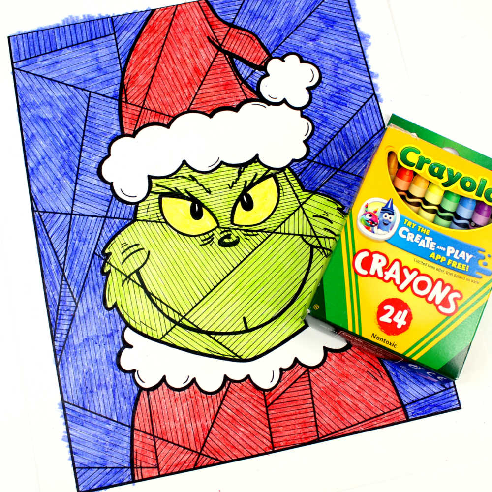 Free printable the grinch coloring page