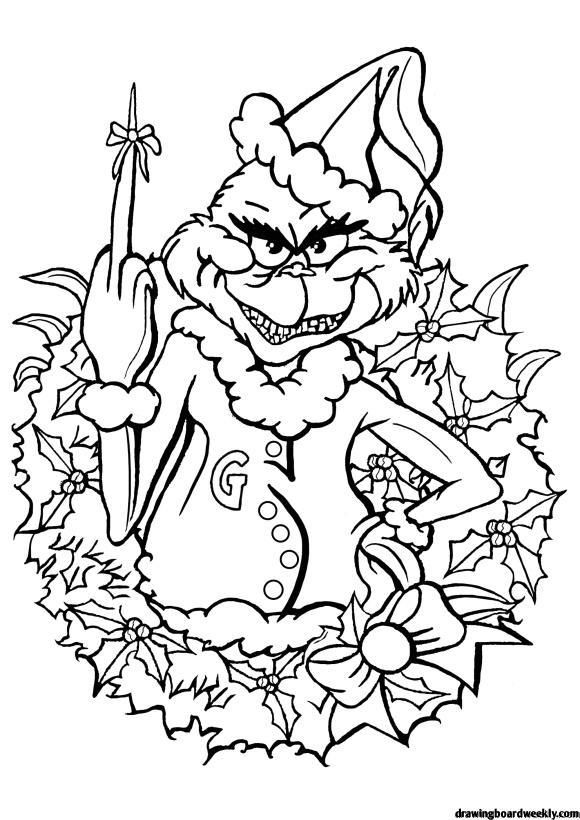 Grinch coloring page grinch coloring pages mandala coloring pages detailed coloring pages