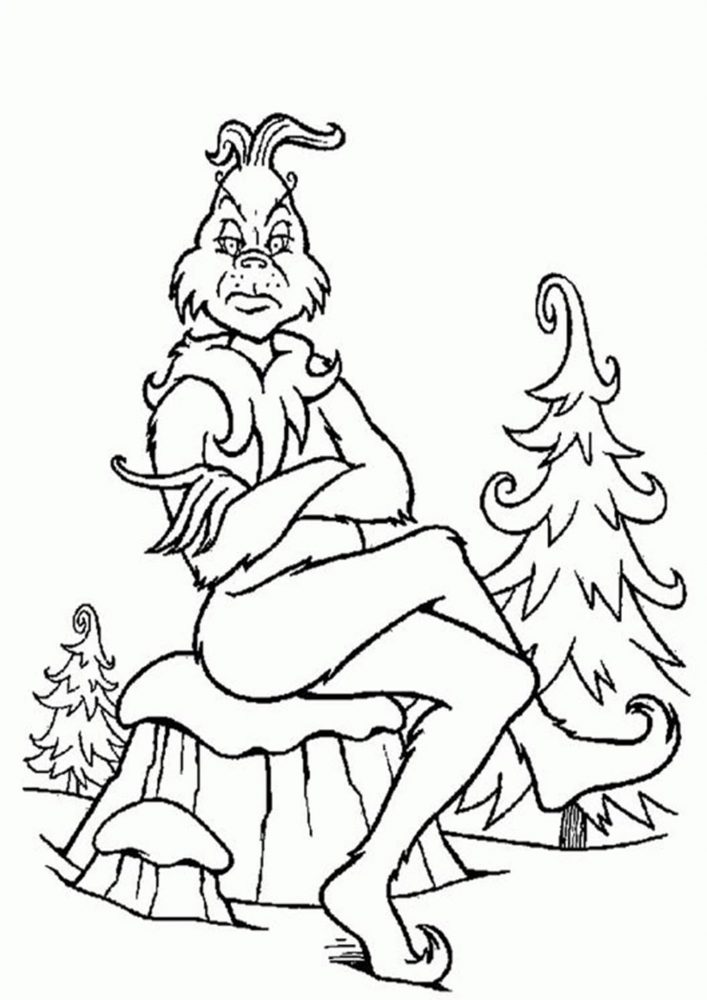 Free printable the grinch coloring pages