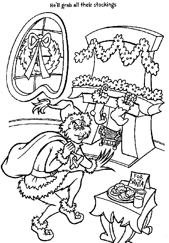 Best christmas the grinch coloring pages for kids