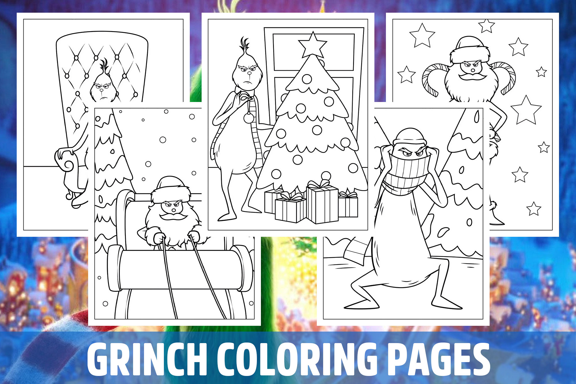 Grinch coloring pages for kids girls boys teens birthday school activity made by teachers