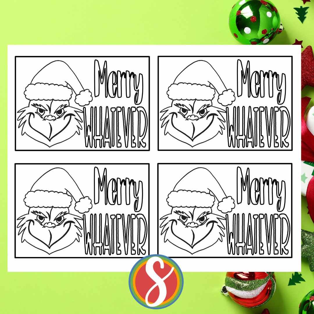 Free the grinch coloring pages â stevie doodles