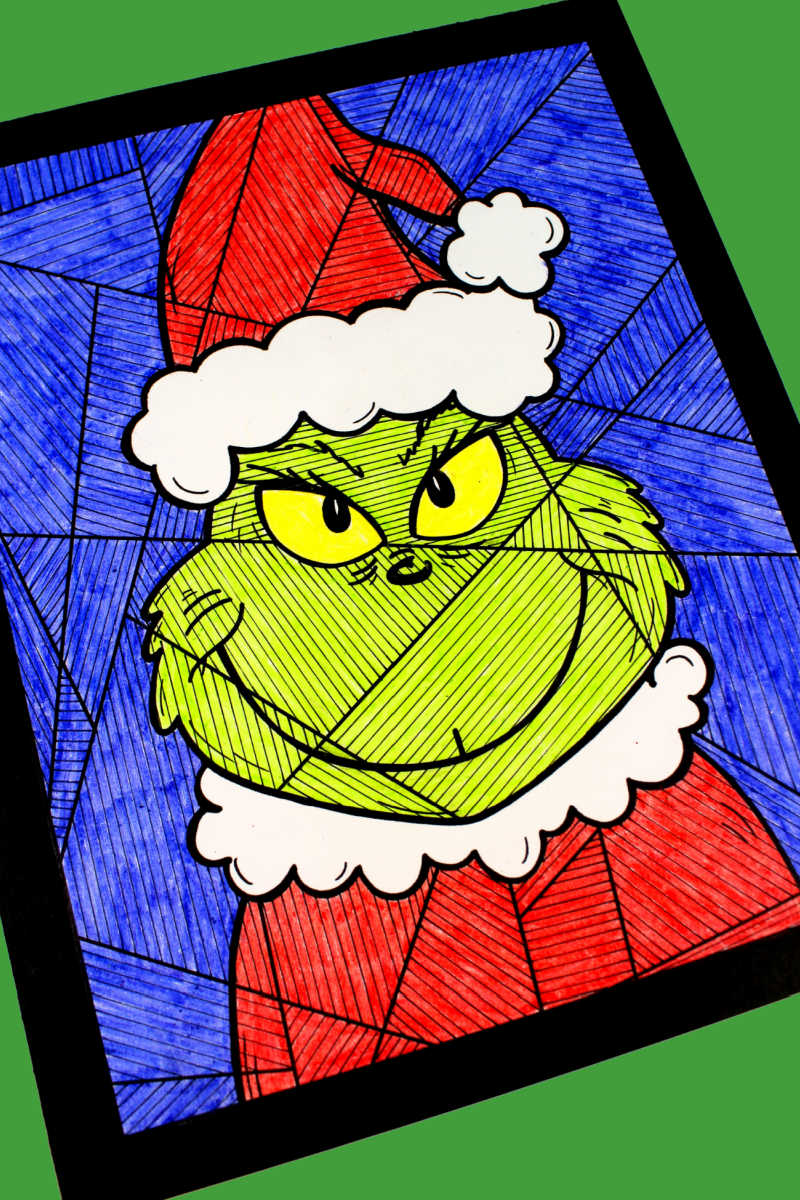 Free printable the grinch coloring page