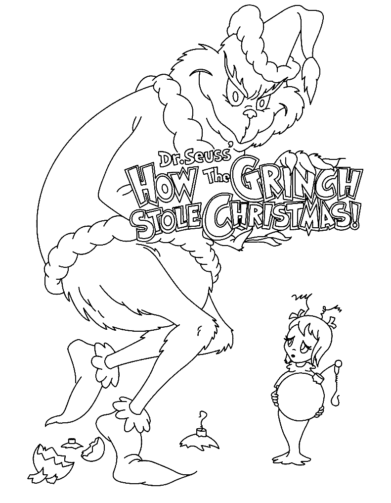 Grinch coloring pages printable for free download