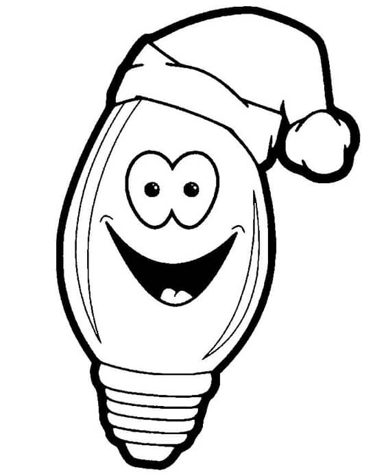 Free easy to print christmas lights coloring pages