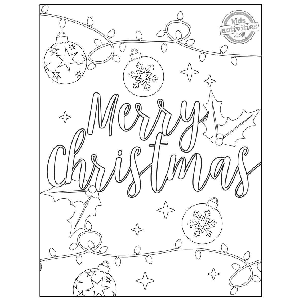 These free merry christmas coloring pages are just too cute kids activities blog