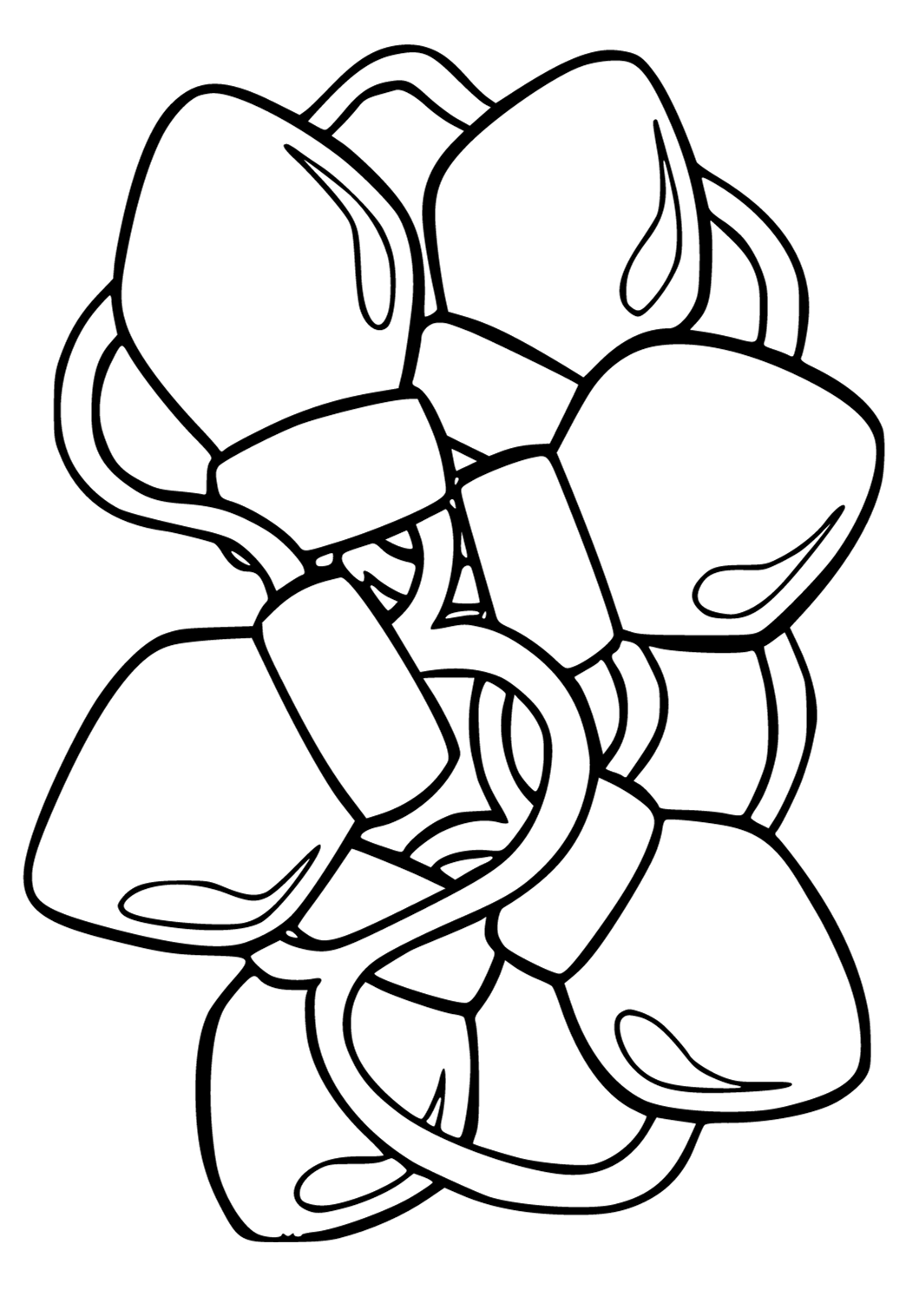 Free printable christmas lights clew coloring page for adults and kids