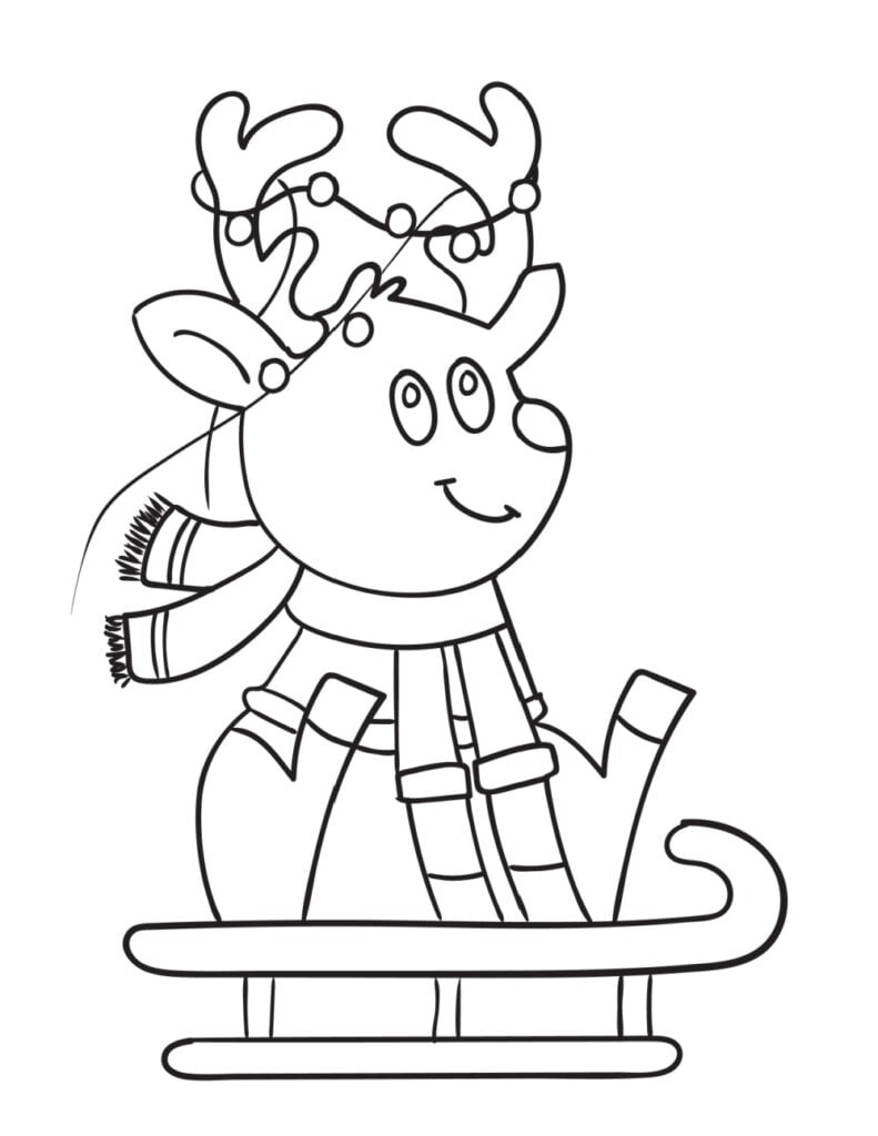 Free printable easy cute christmas coloring pages