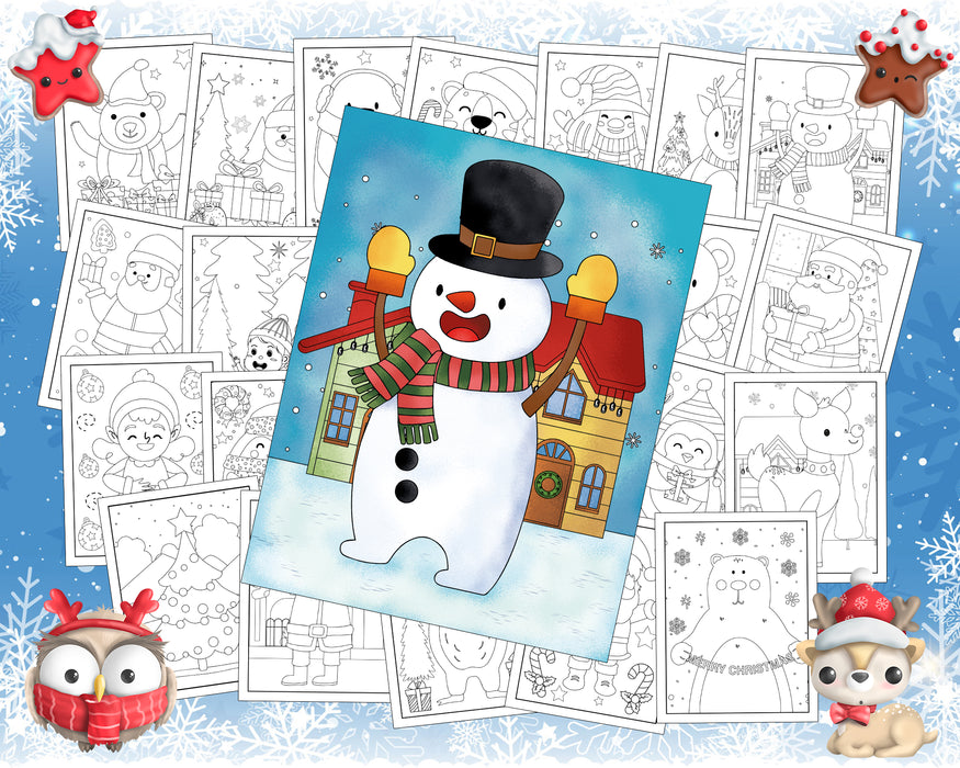 Printable christmas coloring pages for adults and kids pdf holiday co â posh park