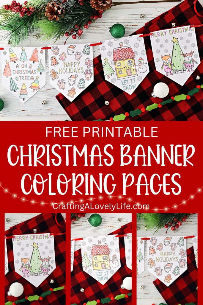 Christmas banner coloring pages free printables