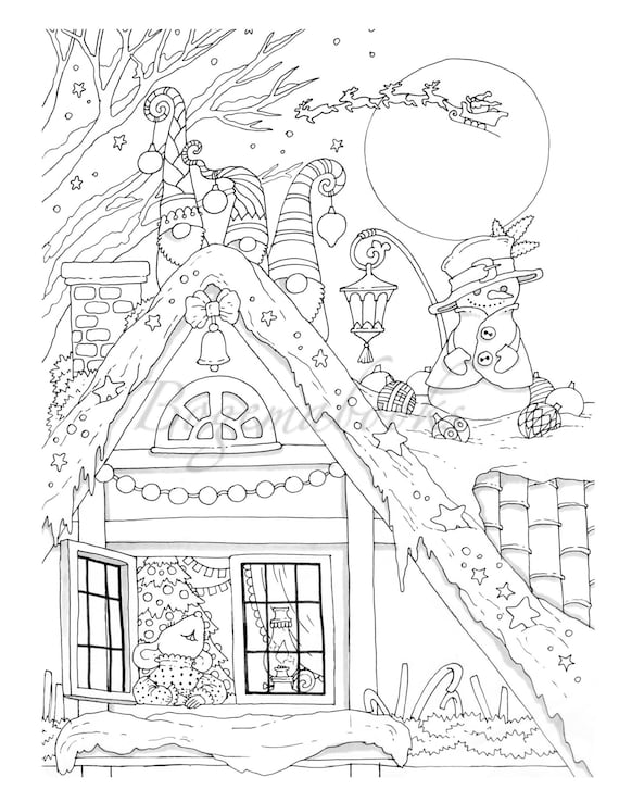 Christmas adult coloring book printable coloring pages coloring book pdf digital coloring pages stress relieving relaxation coloring