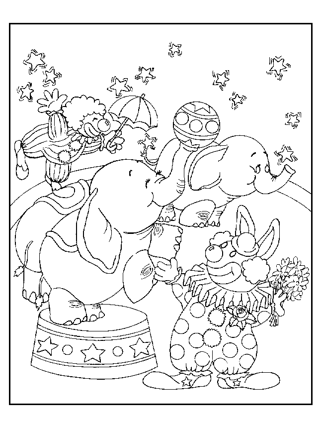 Free printable circus coloring pages for kids
