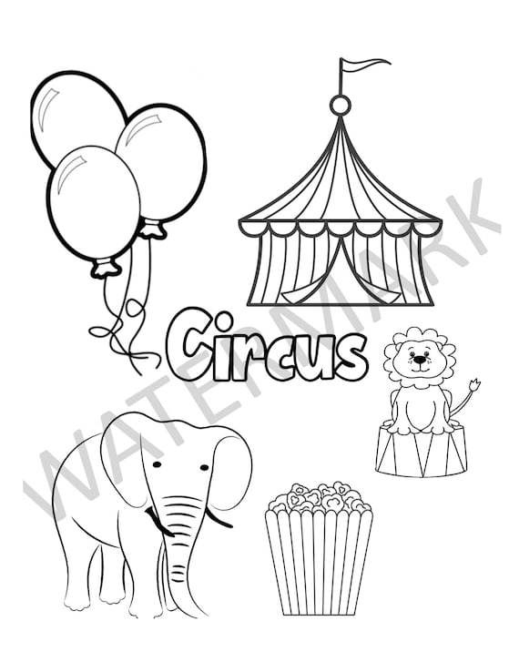 Circus coloring sheet printable