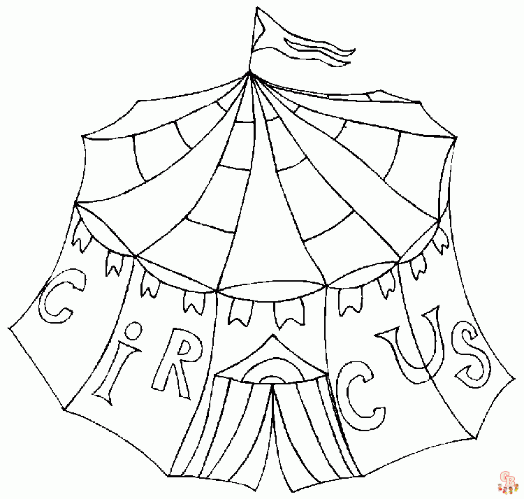 Funny circus coloring pages for kids