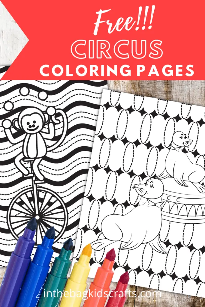 Circus coloring page free download â in the bag kids crafts