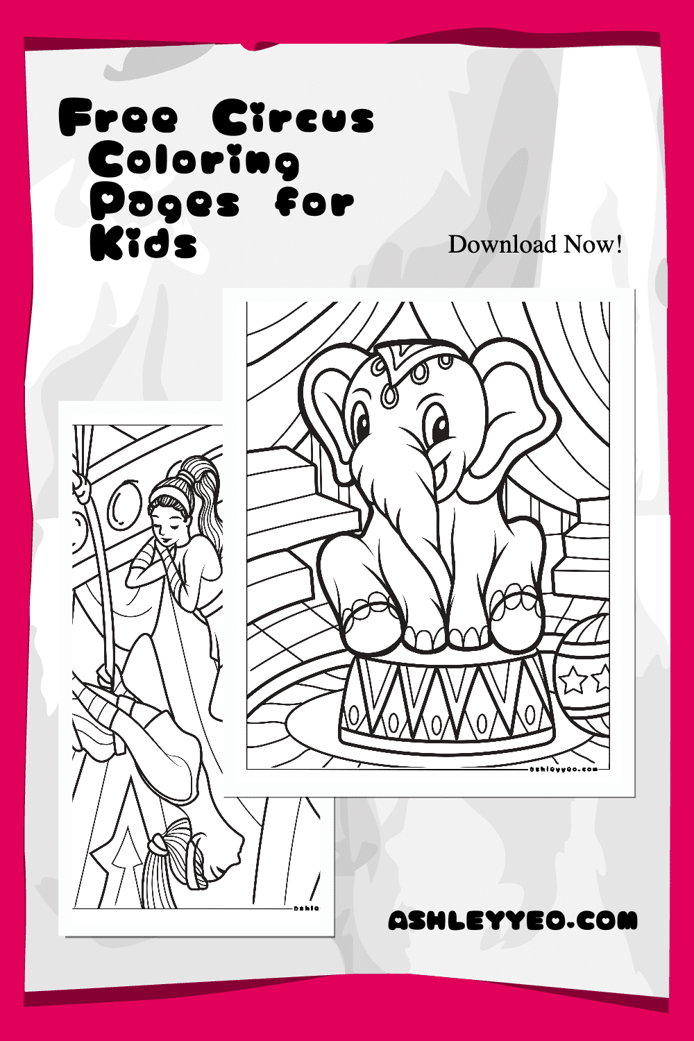 Free circus coloring pages for kids