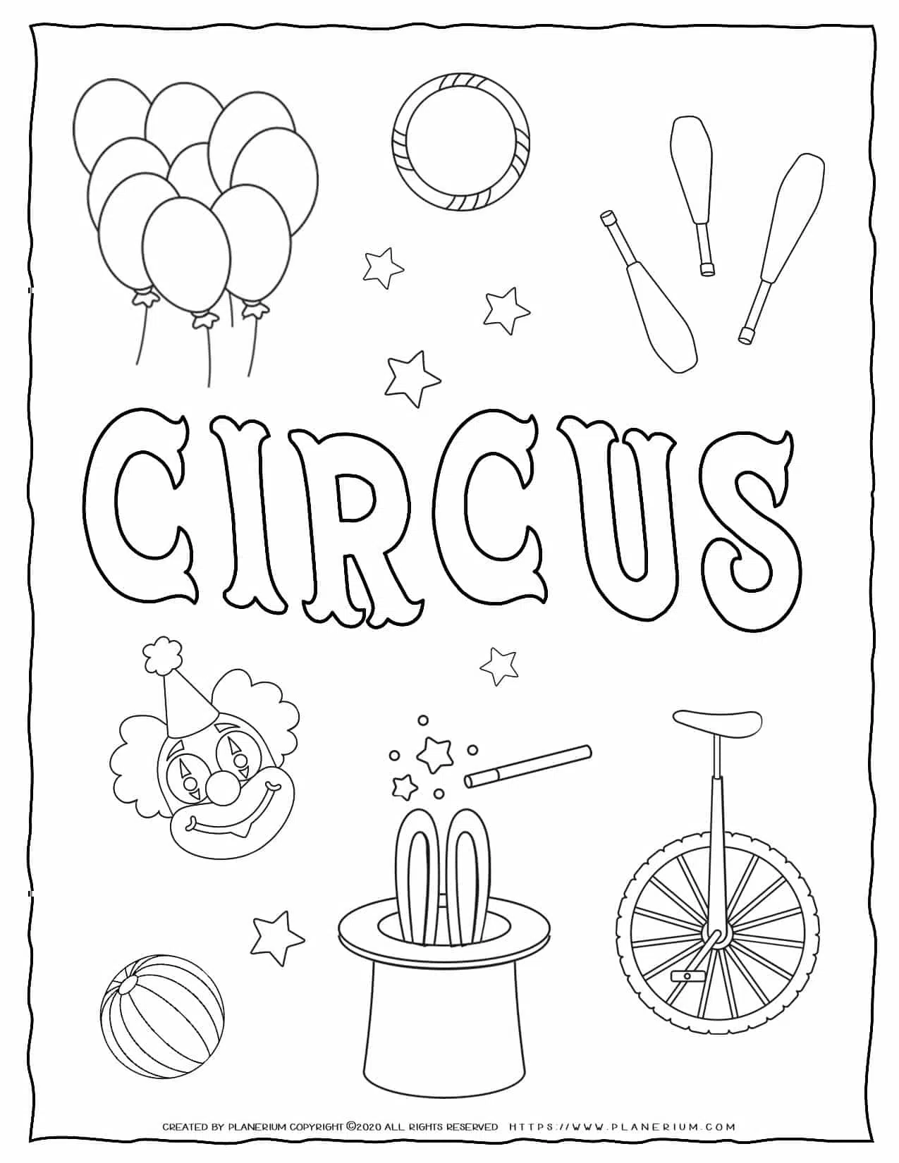 Circus coloring page