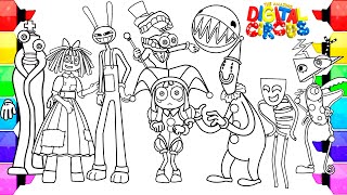 The amazing digital circus coloring pages coloring all characters from digital circus pilot