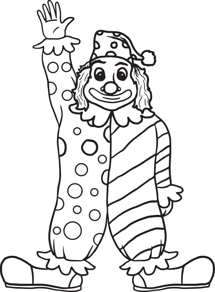 Printable clown coloring page for kids â