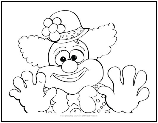 Bozo the clown coloring page print it free