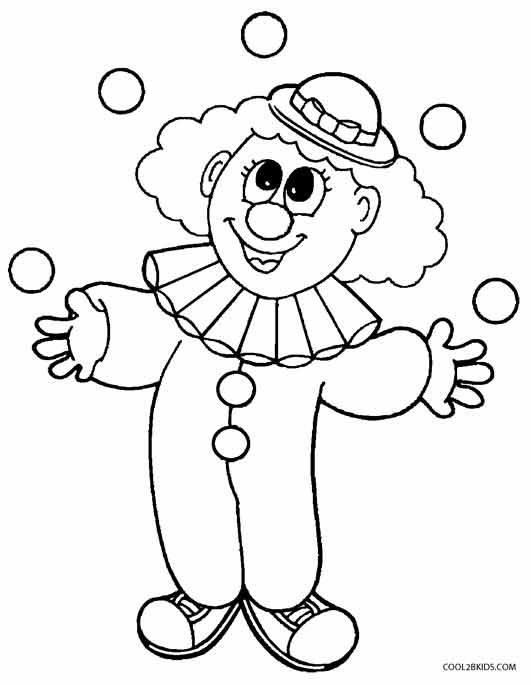 Printable clown coloring pages for kids coolbkids coloring pages free coloring pages clown images