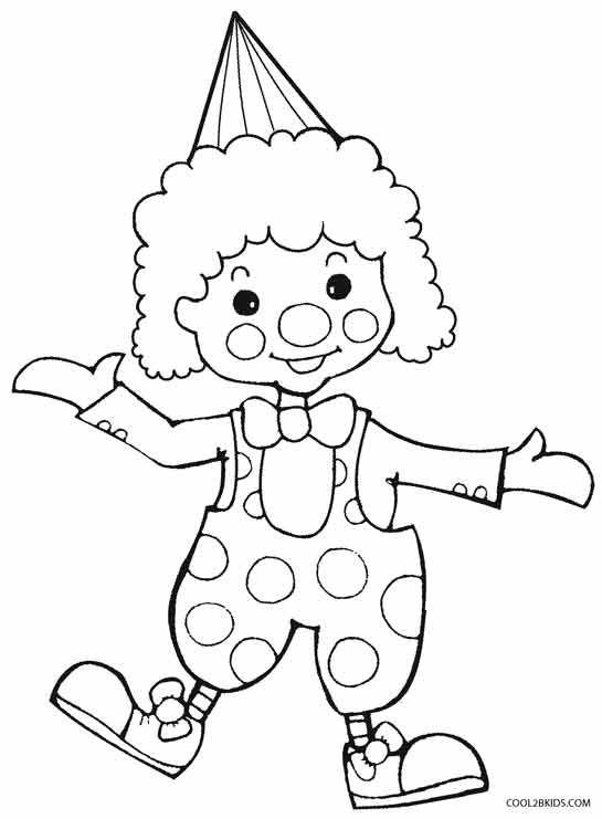 Printable clown coloring pages for kids coolbkids clown crafts coloring pages clowns for kids