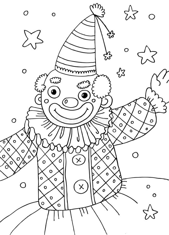 Clown coloring page stock illustrations â clown coloring page stock illustrations vectors clipart