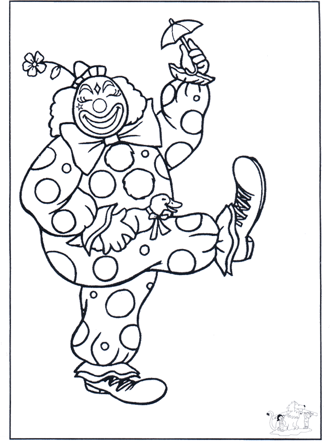 Free coloring pages clown