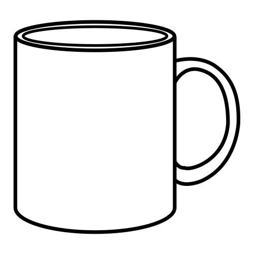 Coffee mug coloring page