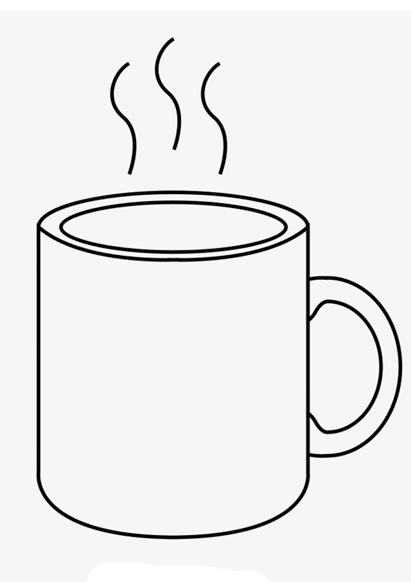 Coloring pages coffee mug coloring pages