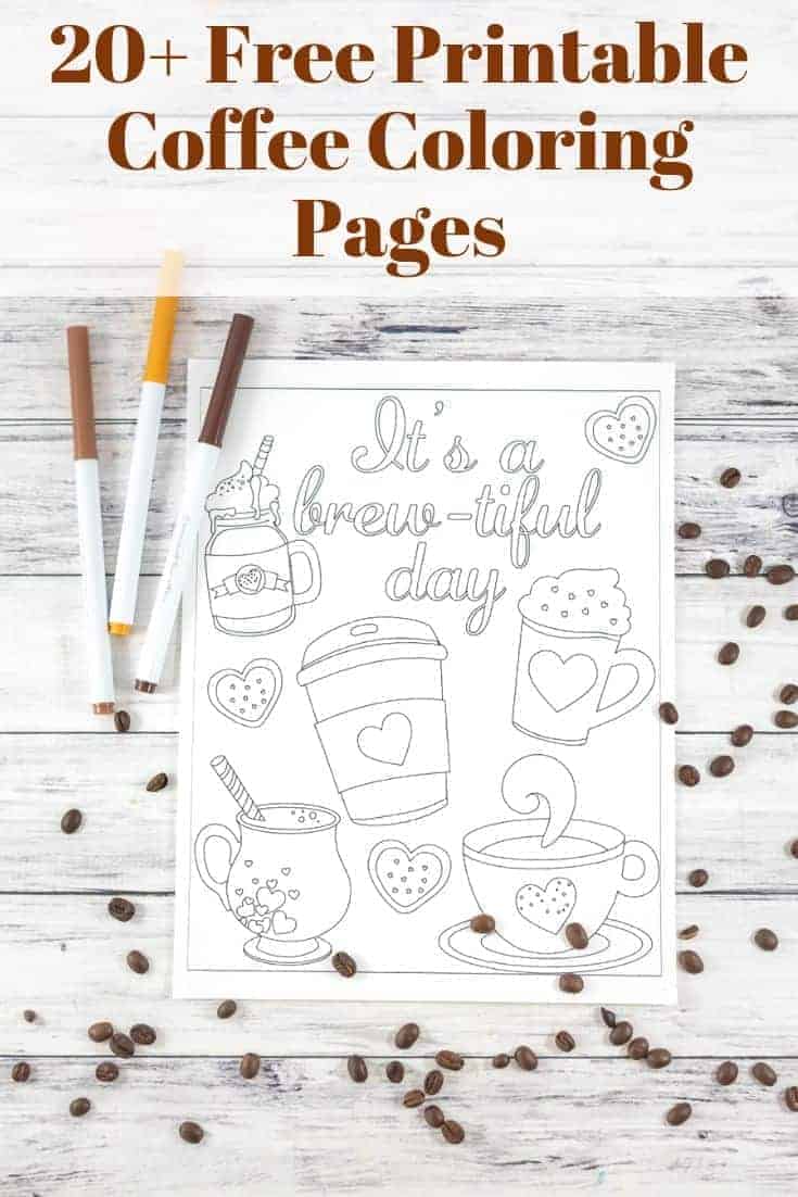 Free coffee coloring pages