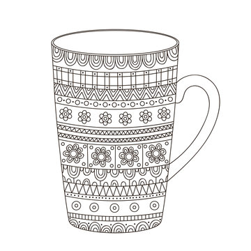 Coffee coloring page images â browse photos vectors and video