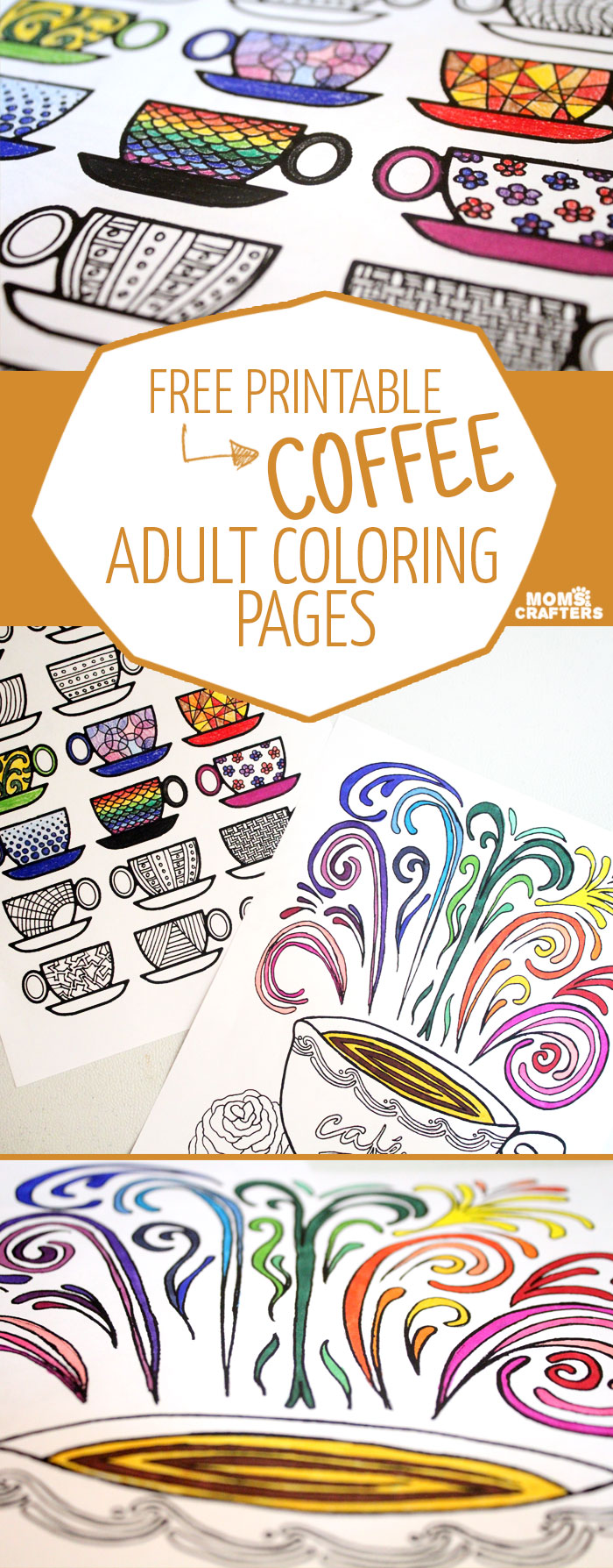 Free printable coloring pages for adults coffee cups moms and crafters