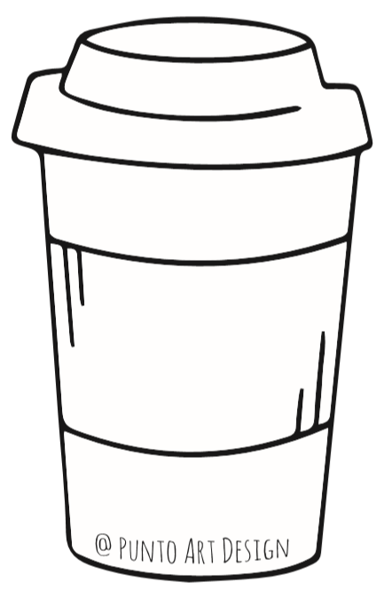 Coffee cup template â free printable â punto art design â