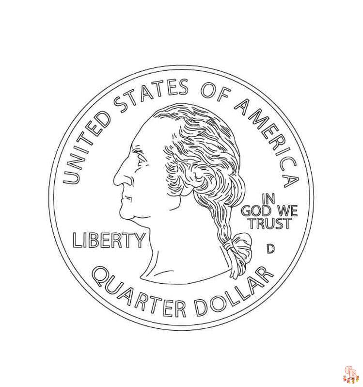 Printable coin coloring pages free for kids and adults