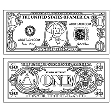 Money coloring pages