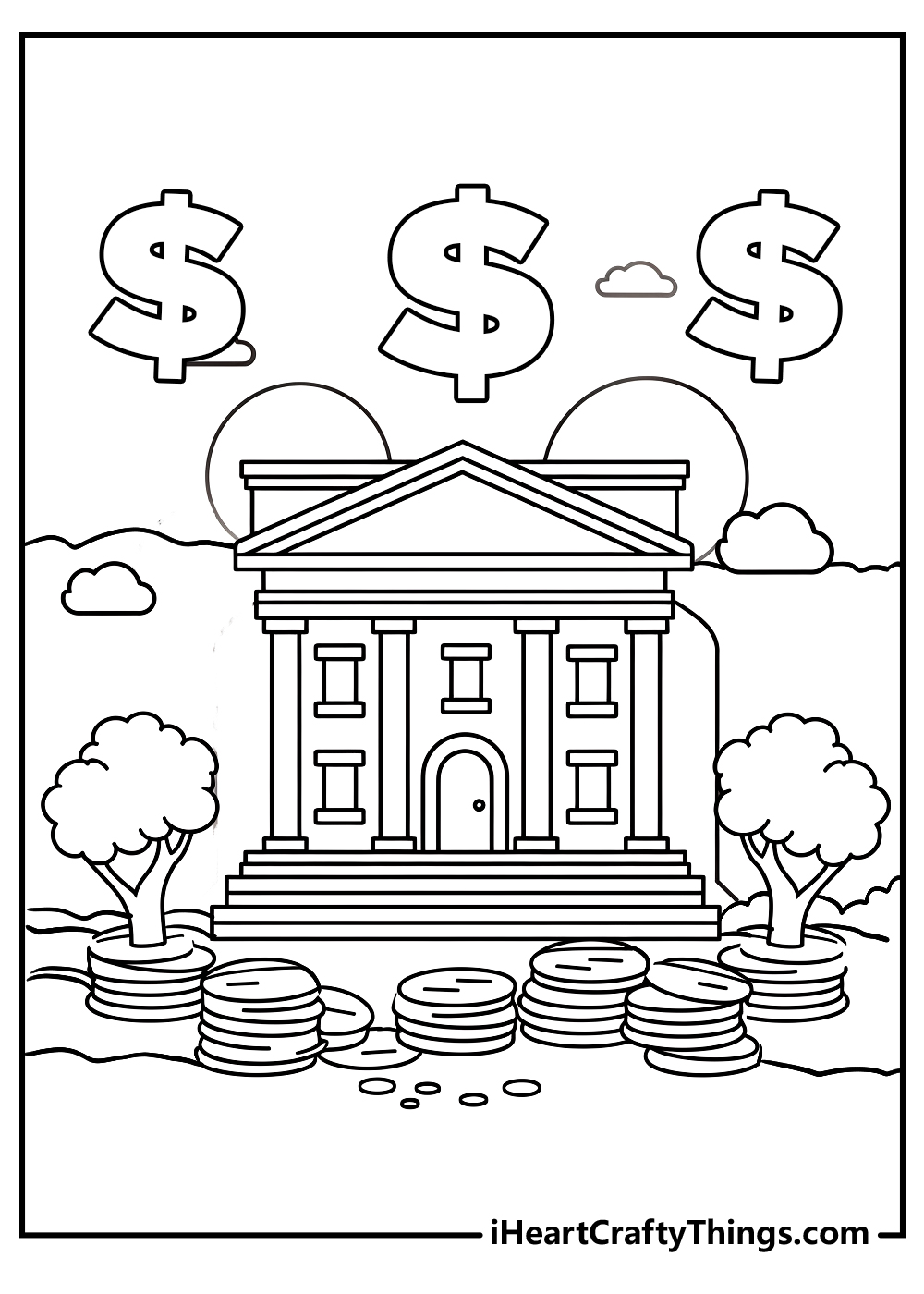 Printable money coloring pages updated