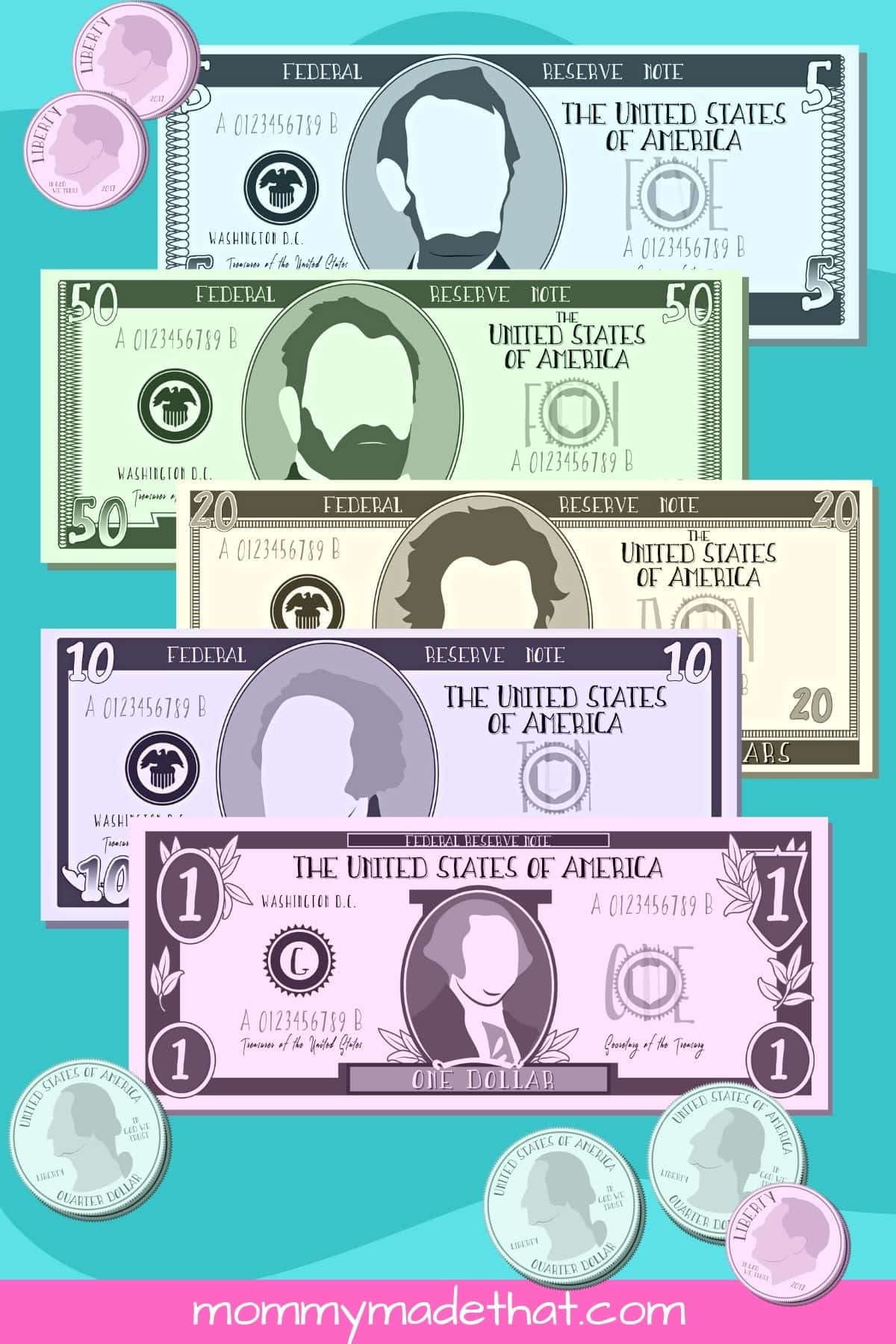 Printable play money lots of free fake money templates