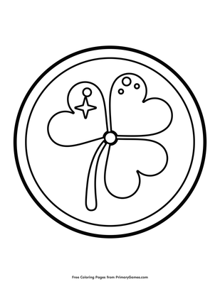 Shamrock gold coin coloring page â free printable pdf from