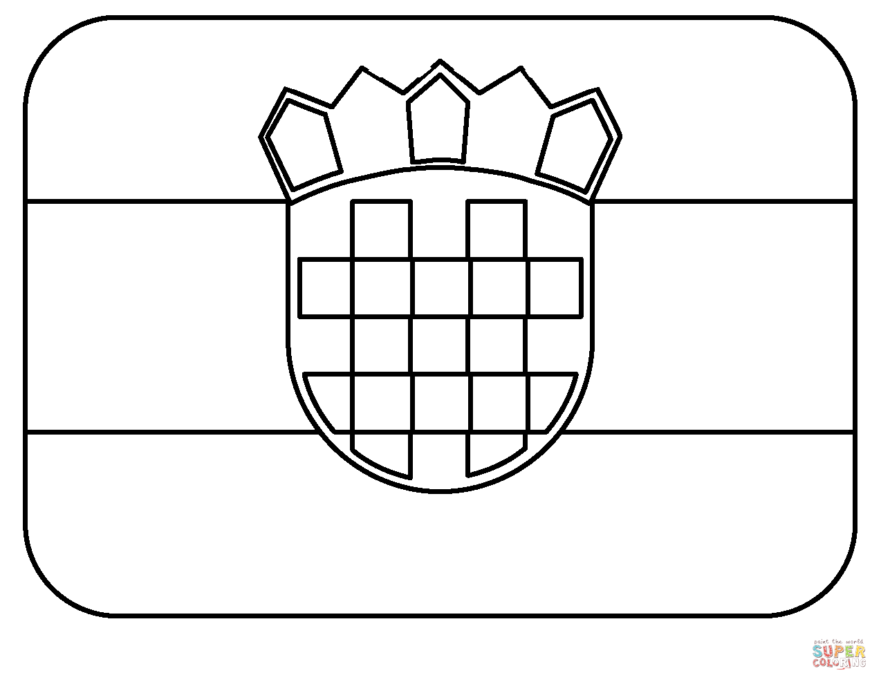 Flag of croatia emoji coloring page free printable coloring pages