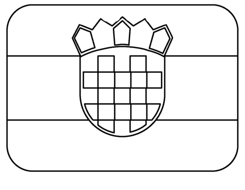 Flag of croatia emoji coloring page free printable coloring pages