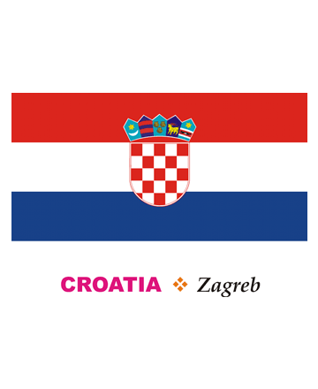 Croatia flag coloring pages for kids to color and print