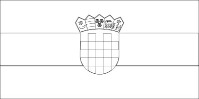 Coloring page for the flag of croatia