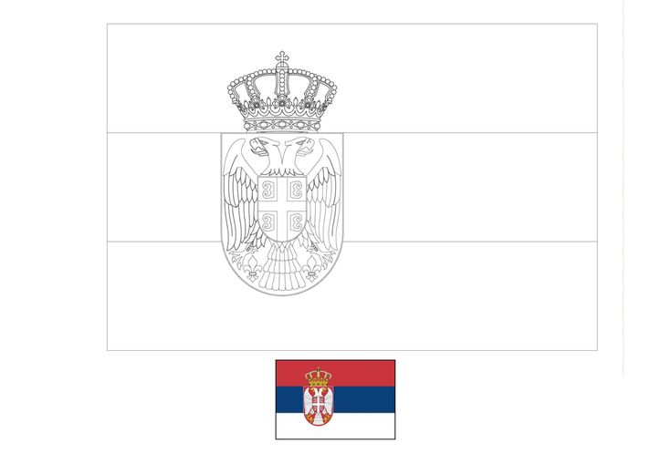 Serbia flag coloring page flag coloring pages serbia flag flag printable