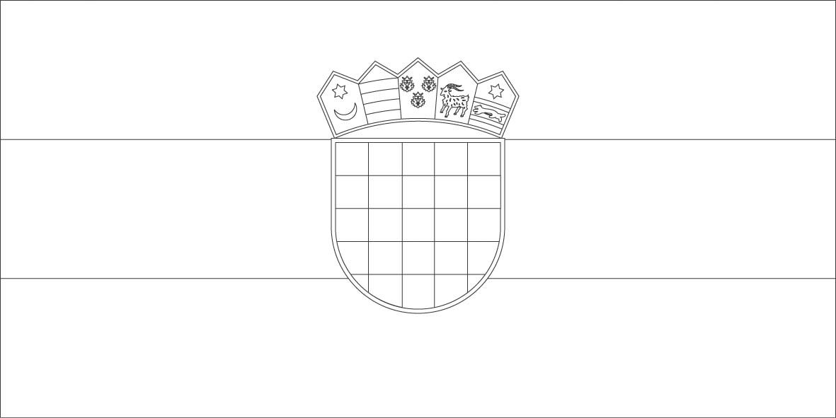 What does the croatian flag look like croatian flag flag coloring pages flag drawing