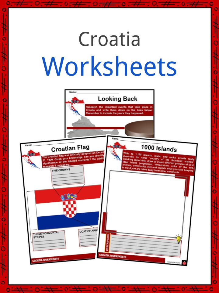 Croatia facts worksheets historical geographical background for kids