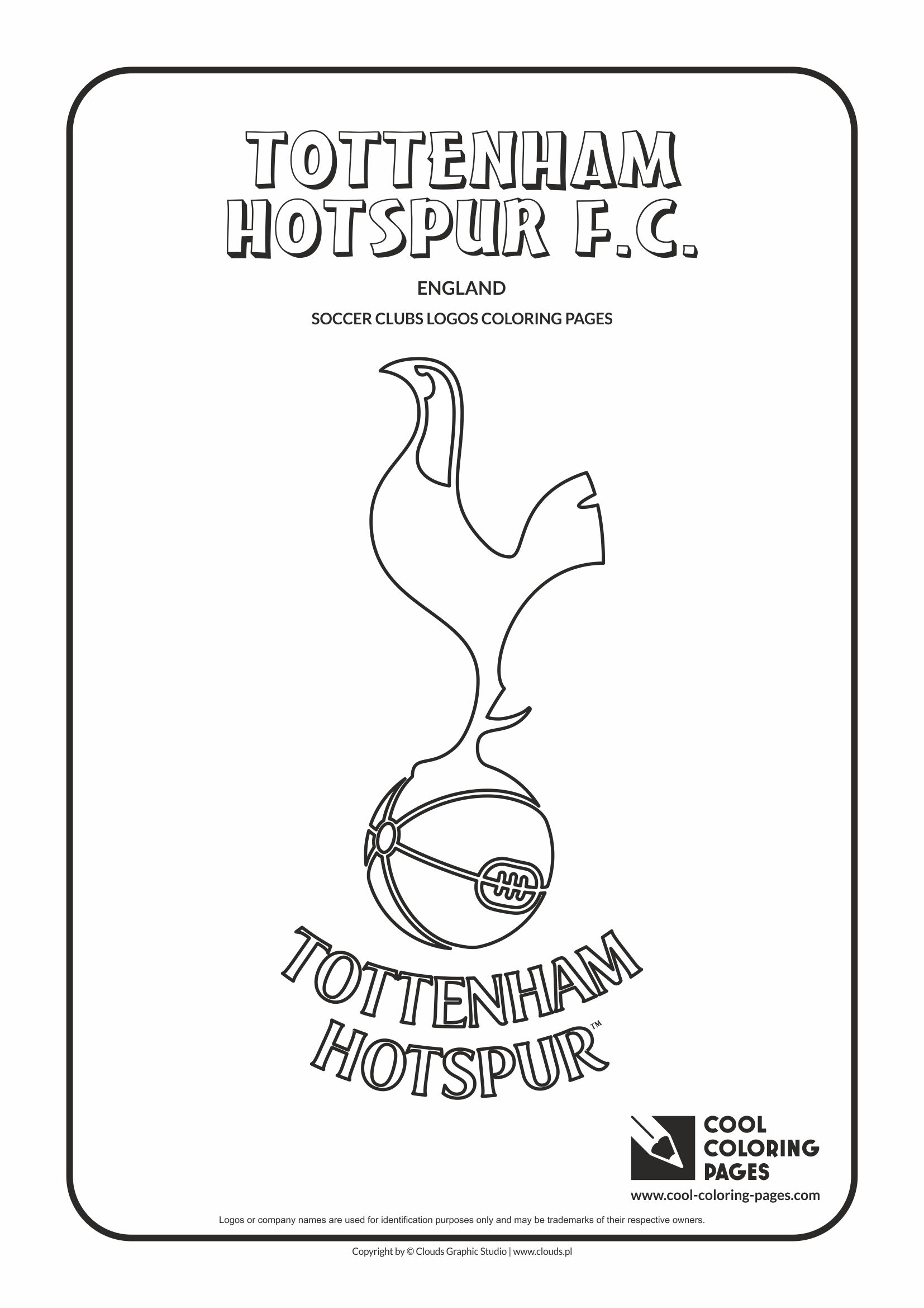 Cool coloring pages tottenham hotspur fc logo coloring page