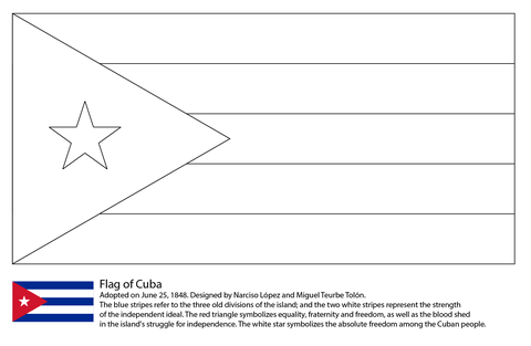 Flag of cuba coloring page free printable coloring pages flag coloring pages cuba flag honduras flag