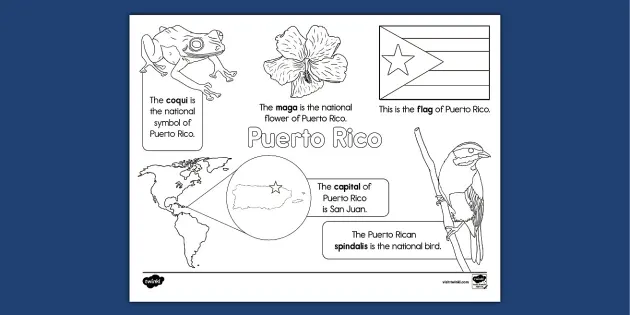 Puerto rico coloring page