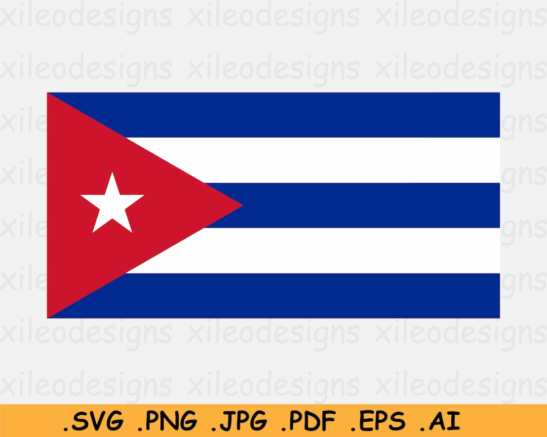 Cuba national flag svg cuban nation country banner svg cricut cut file digital download clipart vector graphic icon eps ai png jpg pdf